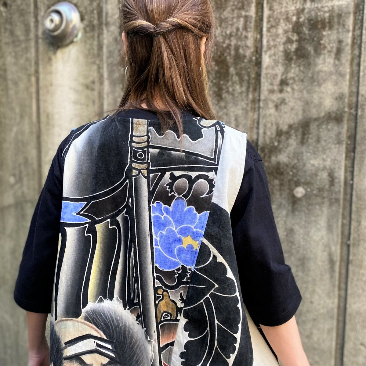 【古布リメイクジャンパースカート】作家一点物 のぼり旗