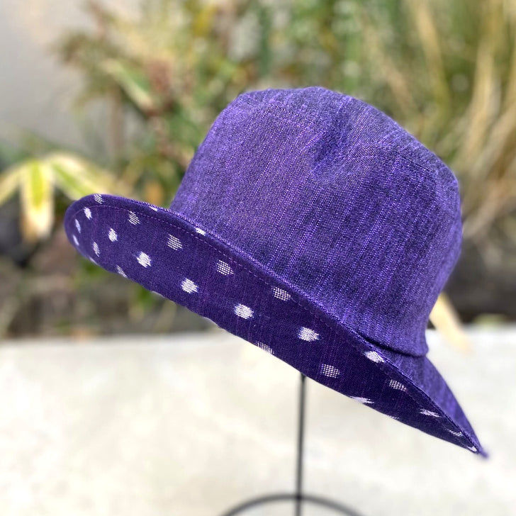 【久留米絣の帽子】日本製 久留米絣 久留米織 日差し対策