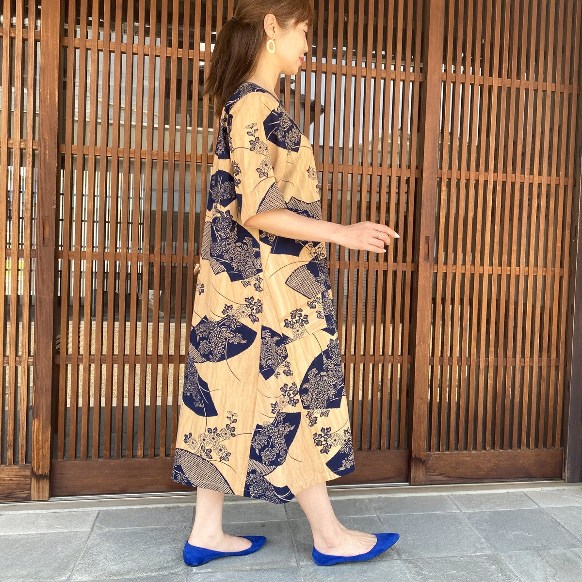 【柿渋染め浴衣ワンピース】