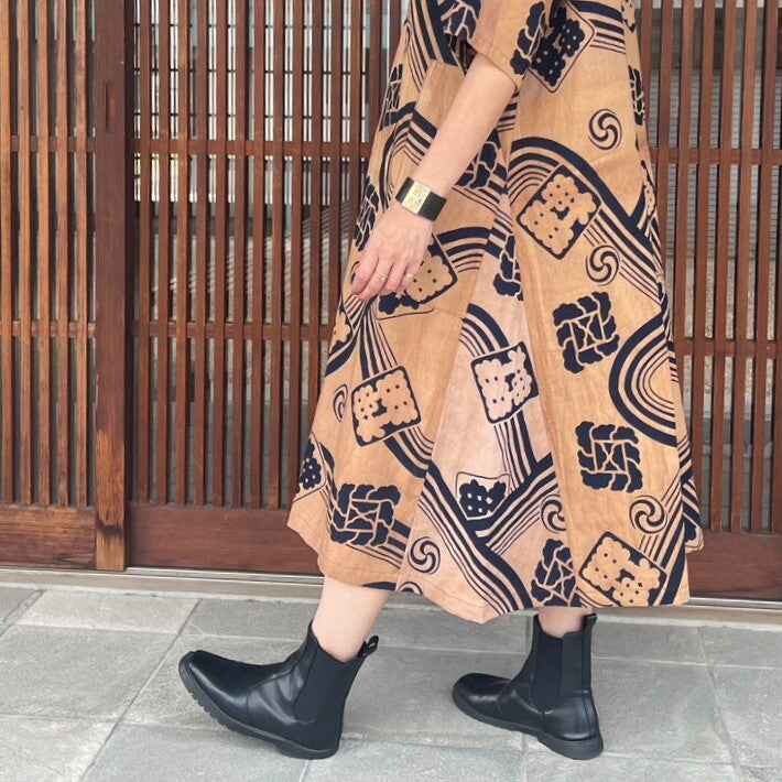 【柿渋染め浴衣リメイクワンピース】