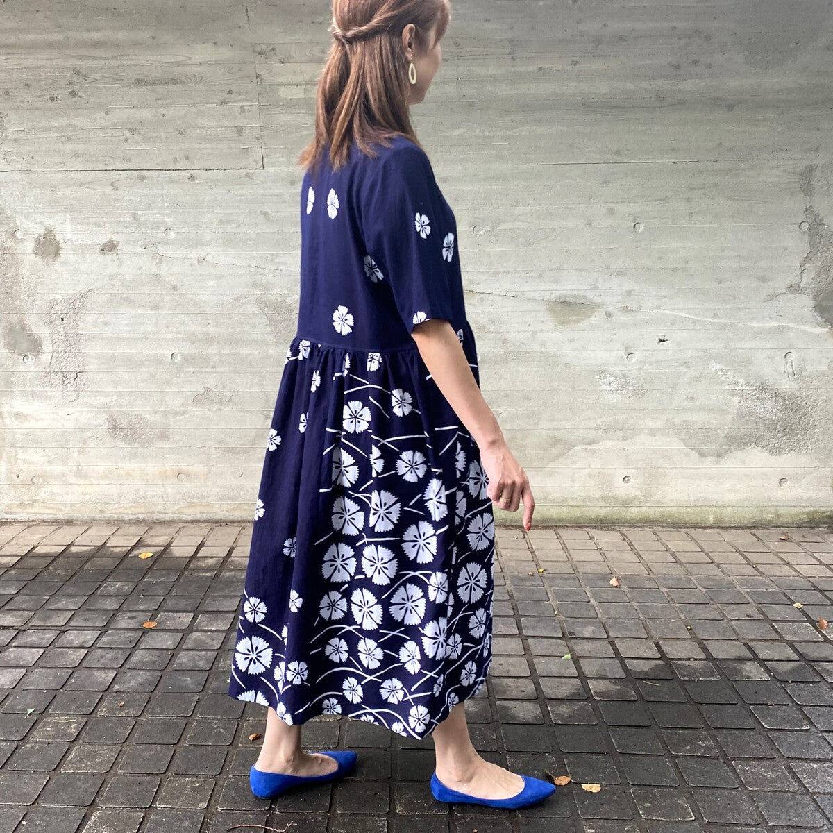 【浴衣リメイクワンピース】花柄