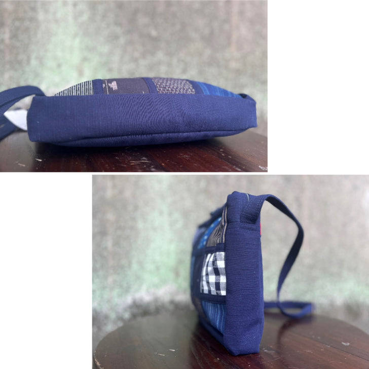 儀右ヱ門【久留米絣ショルダーバッグ】十二格子ショルダー