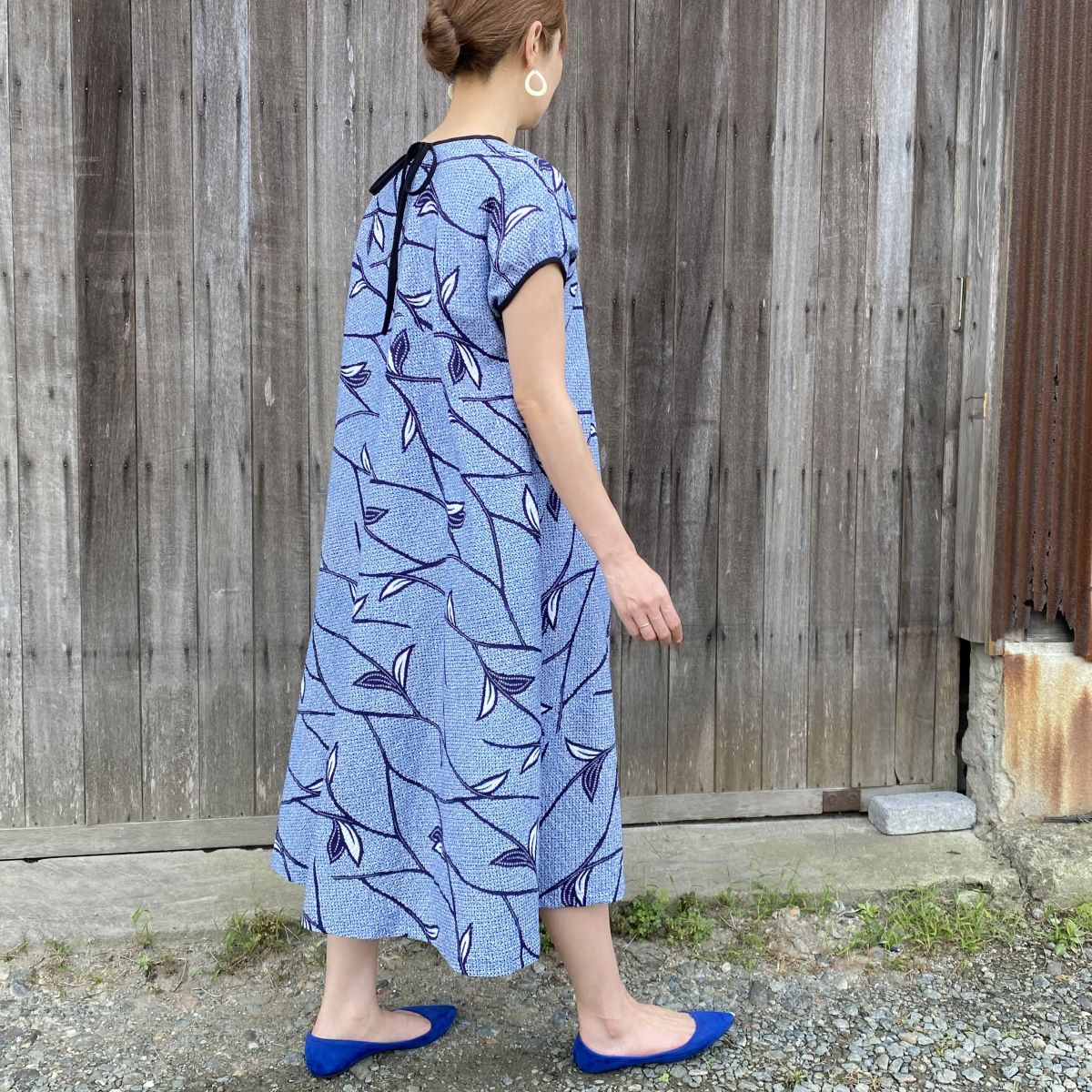 【総絞り浴衣リメイクワンピース】りぼん