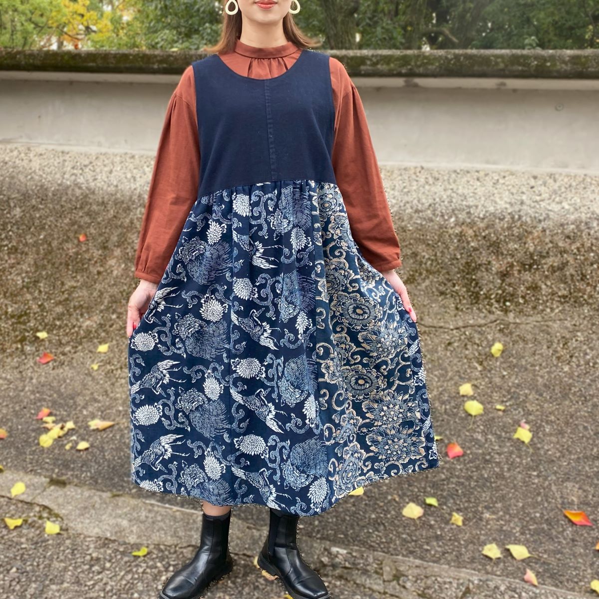 古布アレンジジャンパースカート】作家一点物 – こっとんコットン 