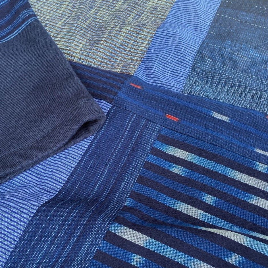 儀右ヱ門【久留米絣ワンピース】 濃紺 ぎえもん