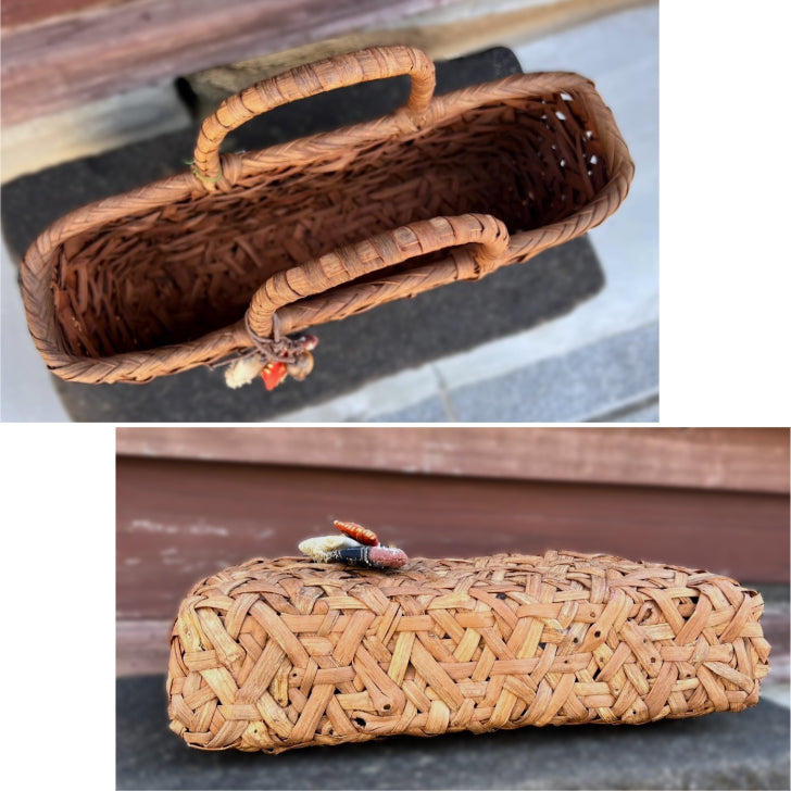 【純国産山葡萄かごバッグ】一点物 純国産 みだれ編み