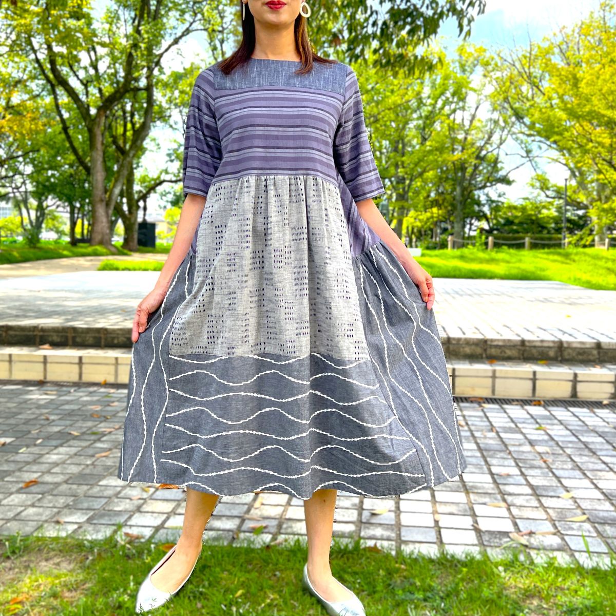 儀右ヱ門【久留米絣ワンピース】269