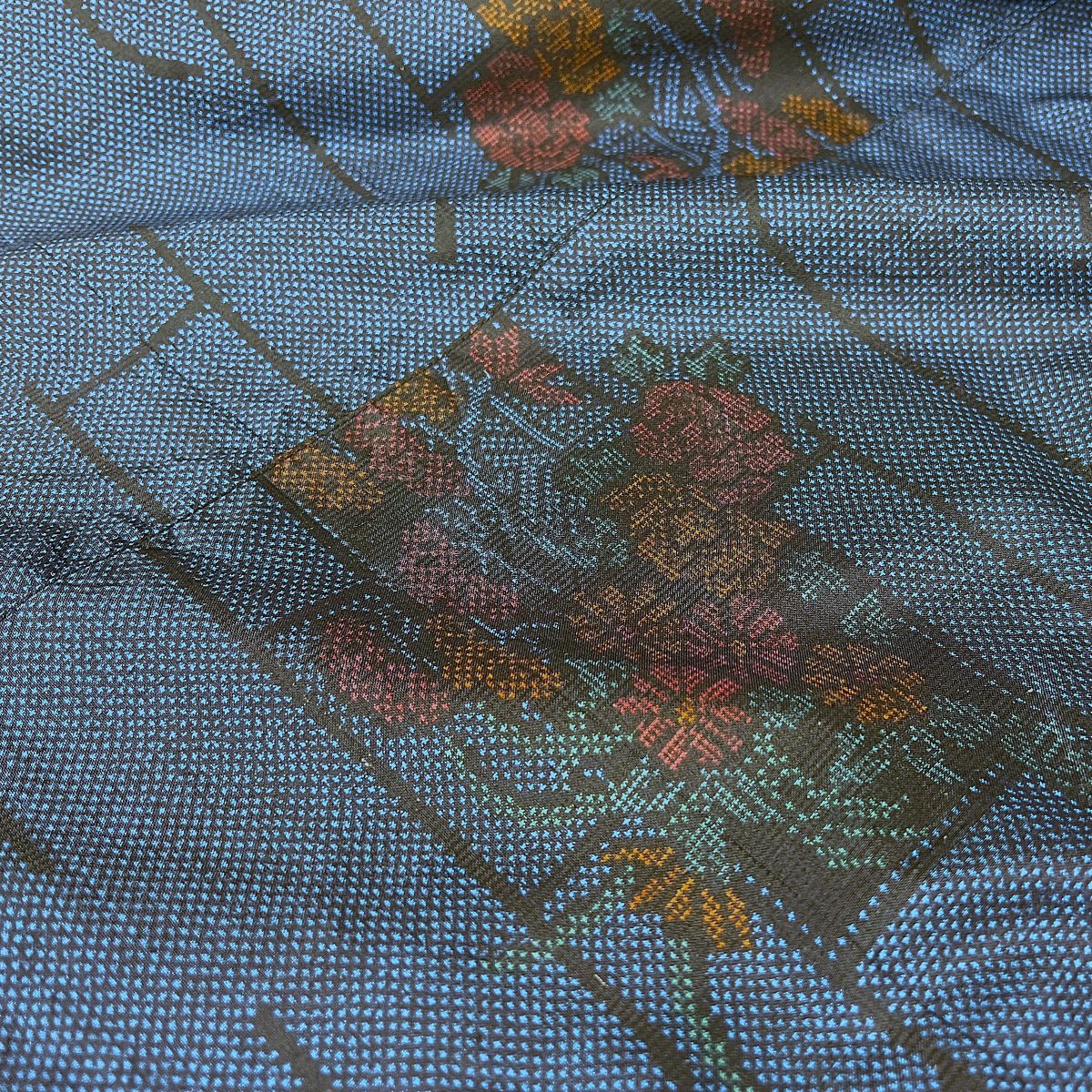 【大島紬リメイク襟付きワンピース】9.20.13