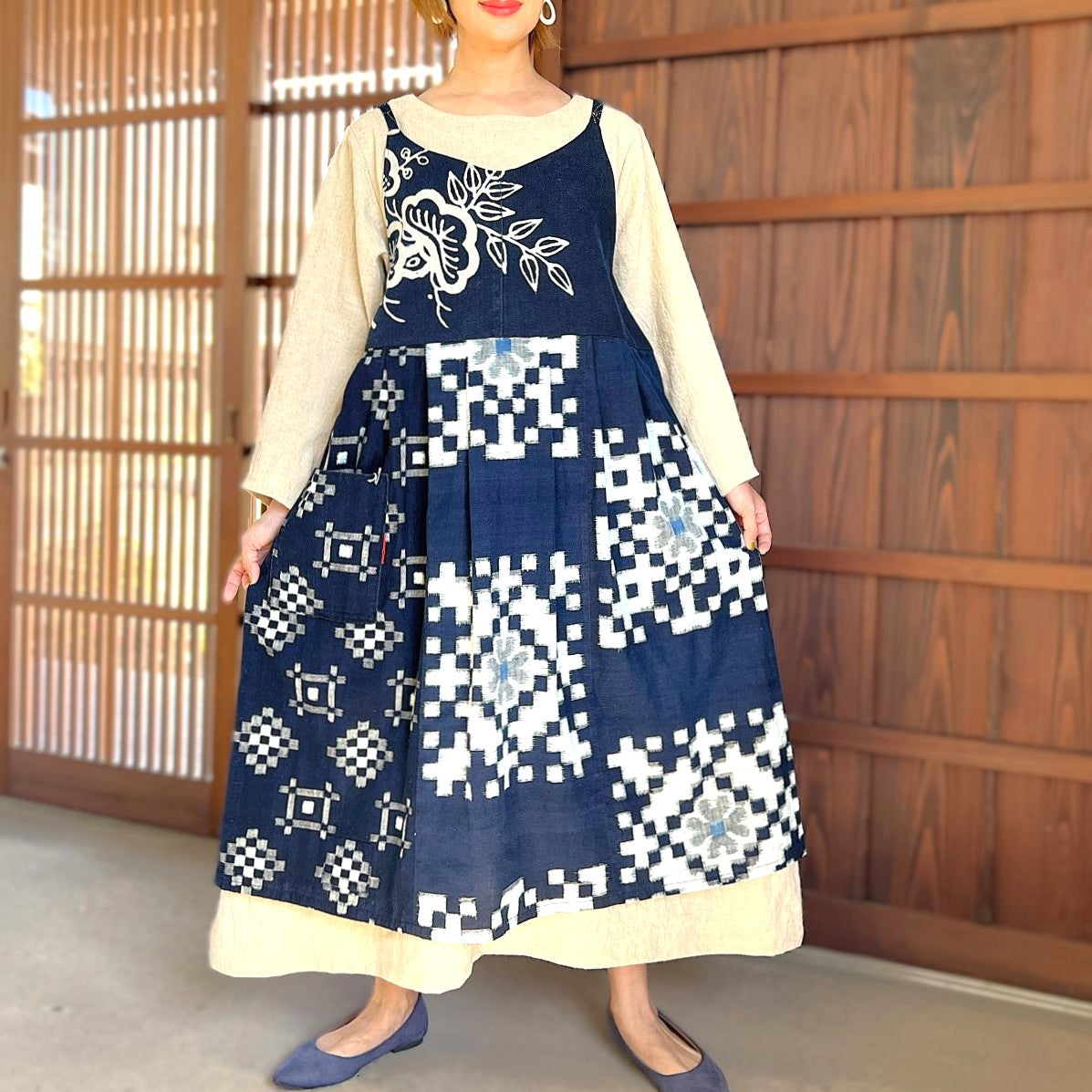 古布アレンジジャンパースカート】10.22.8 – こっとんコットン