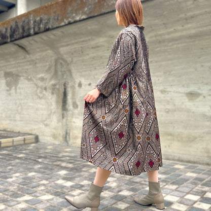 【大島紬アレンジワンピース】1.22.3