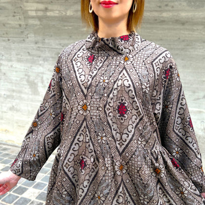 【大島紬アレンジワンピース】1.22.3