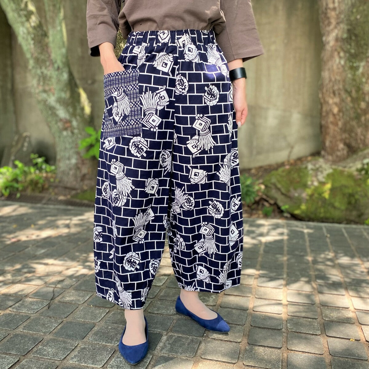 [Yukata remake pants high] Created by Ko Fukue, one-of-a-kind piece by the artist, comfortable and cool 