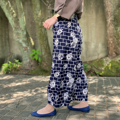 [Yukata remake pants high] Created by Ko Fukue, one-of-a-kind piece by the artist, comfortable and cool 