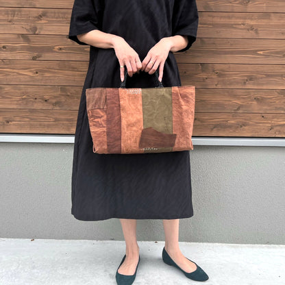 [Liquor bag/Persimmon juice dyed tote bag] Ayanoan Small Antique Unisex