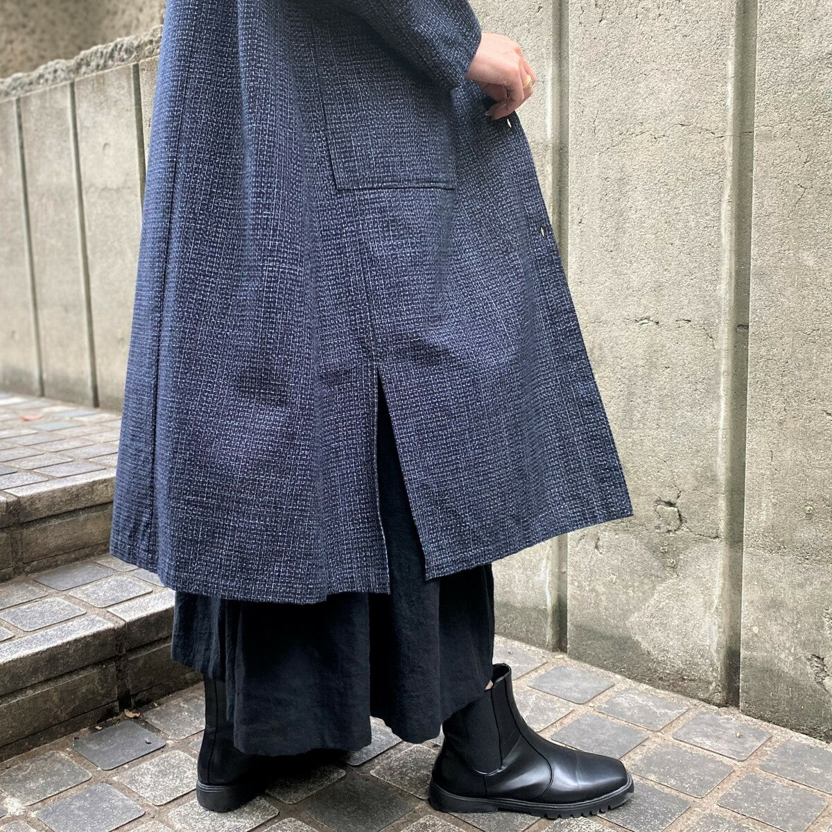 GINGER掲載商品 久留米絣（蚊絣）のコート 2312-2 ファッション小物