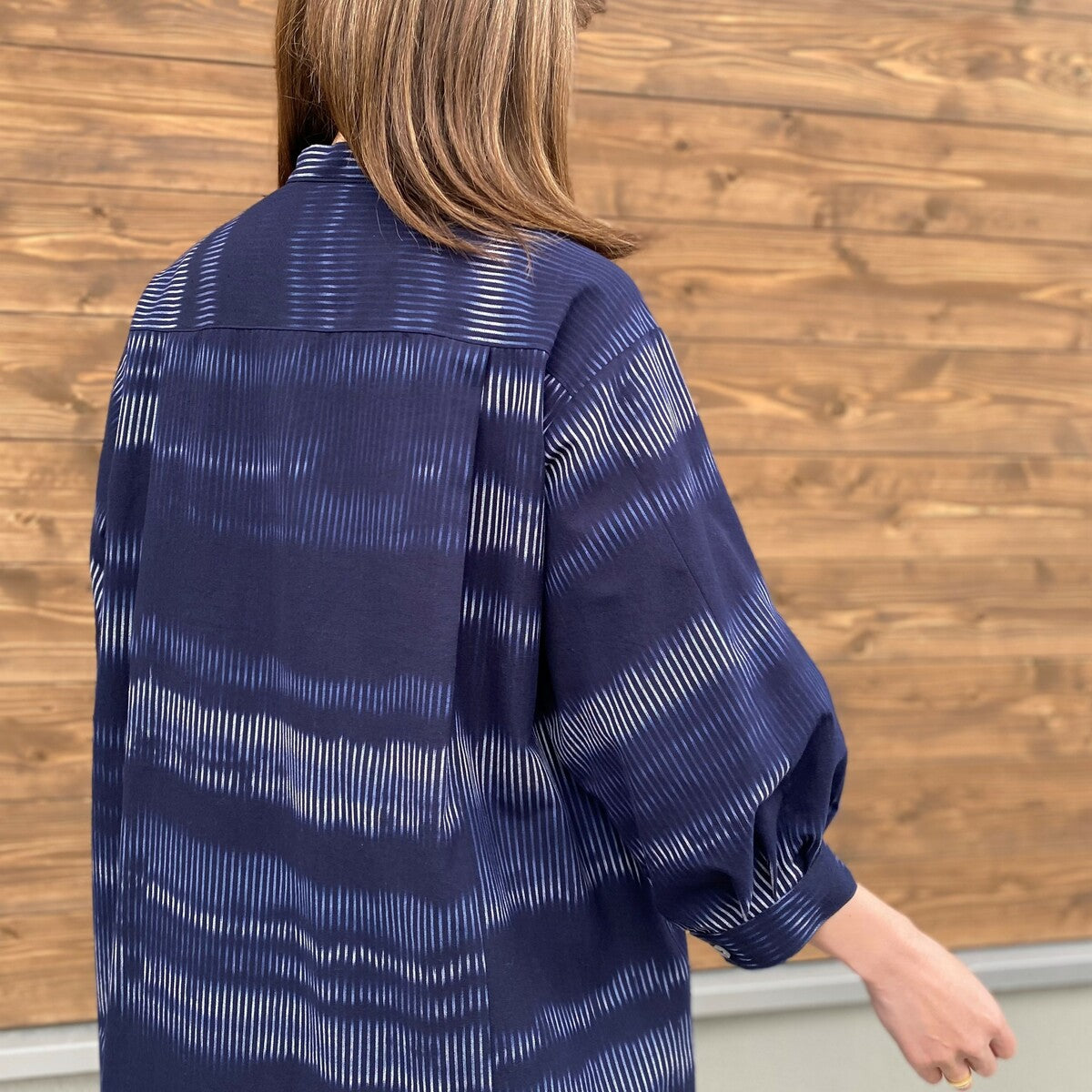 [Kurume Kasuri One Piece] Gradient indigo