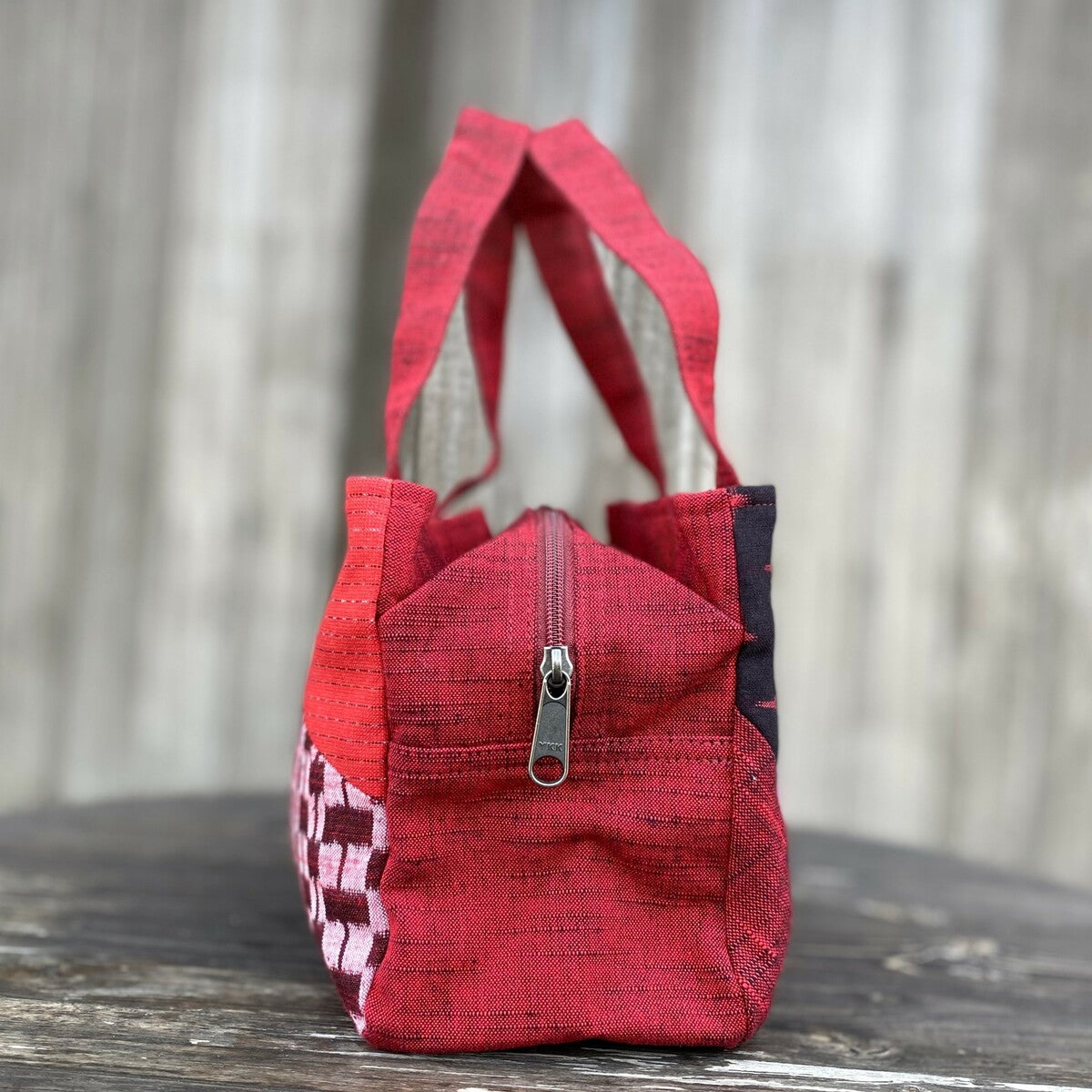 [Kurume Kasuri Tote Bag] Patchwork 3 Room Lightweight