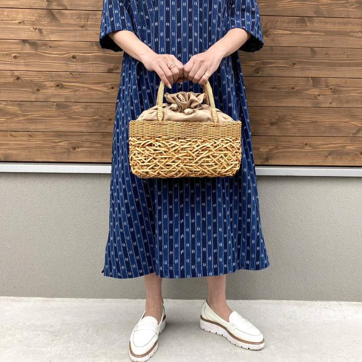 [Basket Bag] Basket Bag Hand-knitted Random Knitted Basket