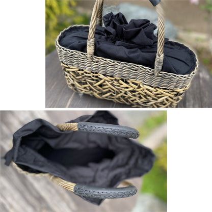 [Basket Bag] Basket Bag Hand-knitted Random Knitted Basket