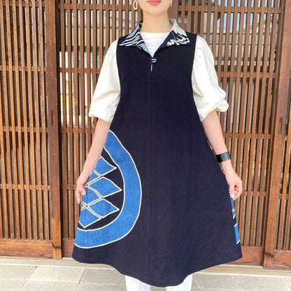 [Old Cloth Remake Jumper Skirt] Dress by Fukue Takagi Family Crest