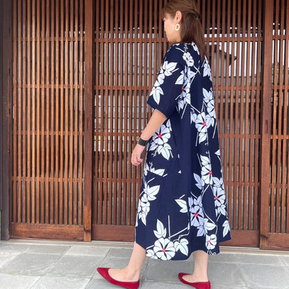 [Yukata remake dress] Long maxi 