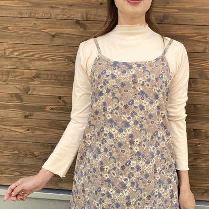 [Japanese floral camisole apron] 100% cotton Liberty style