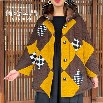 儀右ヱ門【久留米絣キルティング裏ボアジャケット】 １５３