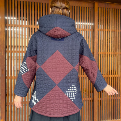 儀右ヱ門【久留米絣キルティング裏ボアジャケット】 １５３