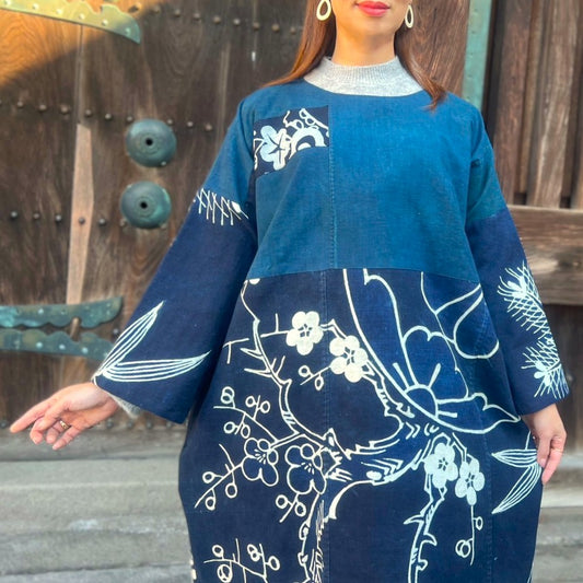 【古布リメイクワンピース】１２．２４．２