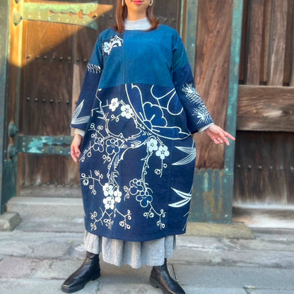 【古布リメイクワンピース】１２．２４．２