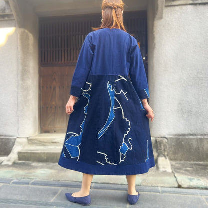 【古布アレンジワンピース】高木ふくえ作　 １．２３．２