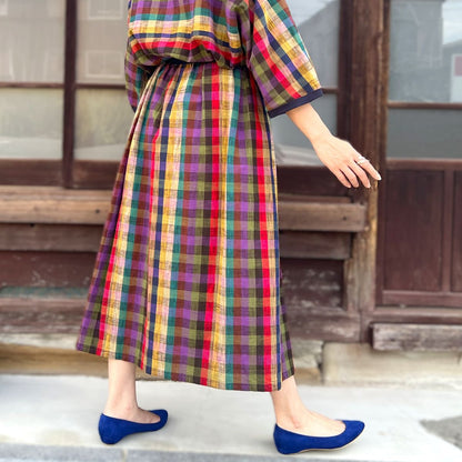 儀右ヱ門【久留米絣スカート】９０６１