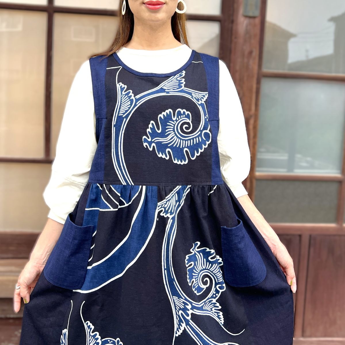 【古布アレンジジャンパースカート】高木ふくえ作　 ９．４．２