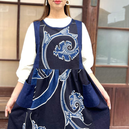 【古布アレンジジャンパースカート】高木ふくえ作　 ９．４．２