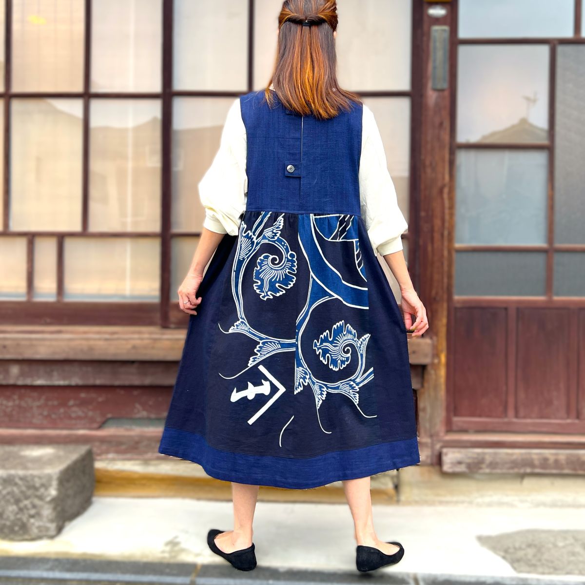 【古布アレンジジャンパースカート】高木ふくえ作　 ９．４．２