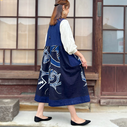 【古布アレンジジャンパースカート】高木ふくえ作　 ９．４．２