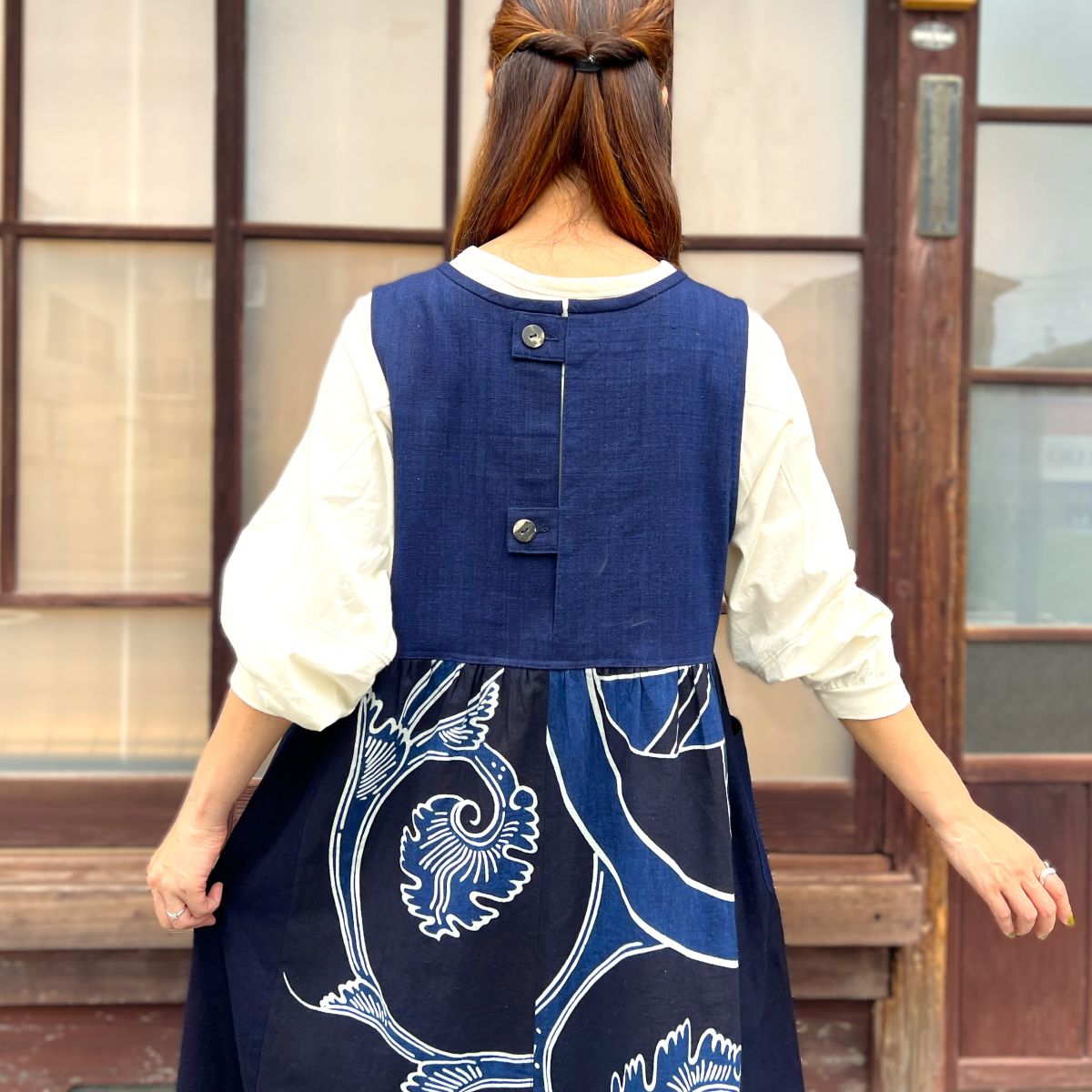 【古布アレンジジャンパースカート】高木ふくえ作　 ９．４．２