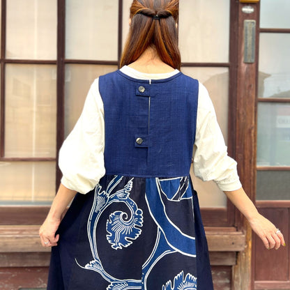 【古布アレンジジャンパースカート】高木ふくえ作　 ９．４．２