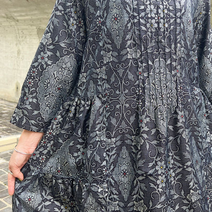 【大島紬アレンジワンピース】３．５．８