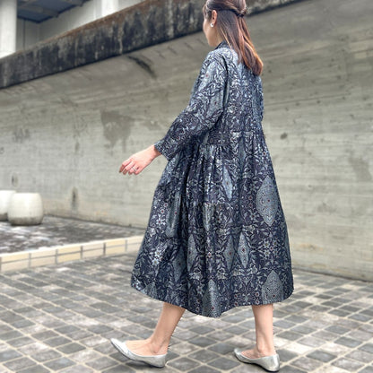 【大島紬アレンジワンピース】３．５．８