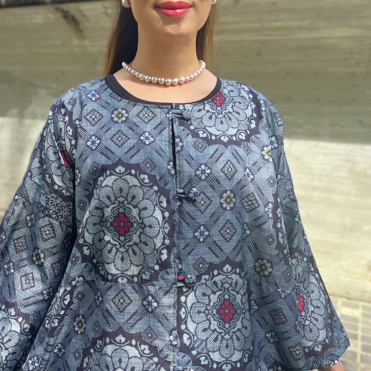 【大島紬アレンジコクーンコート】 ４．２３．５