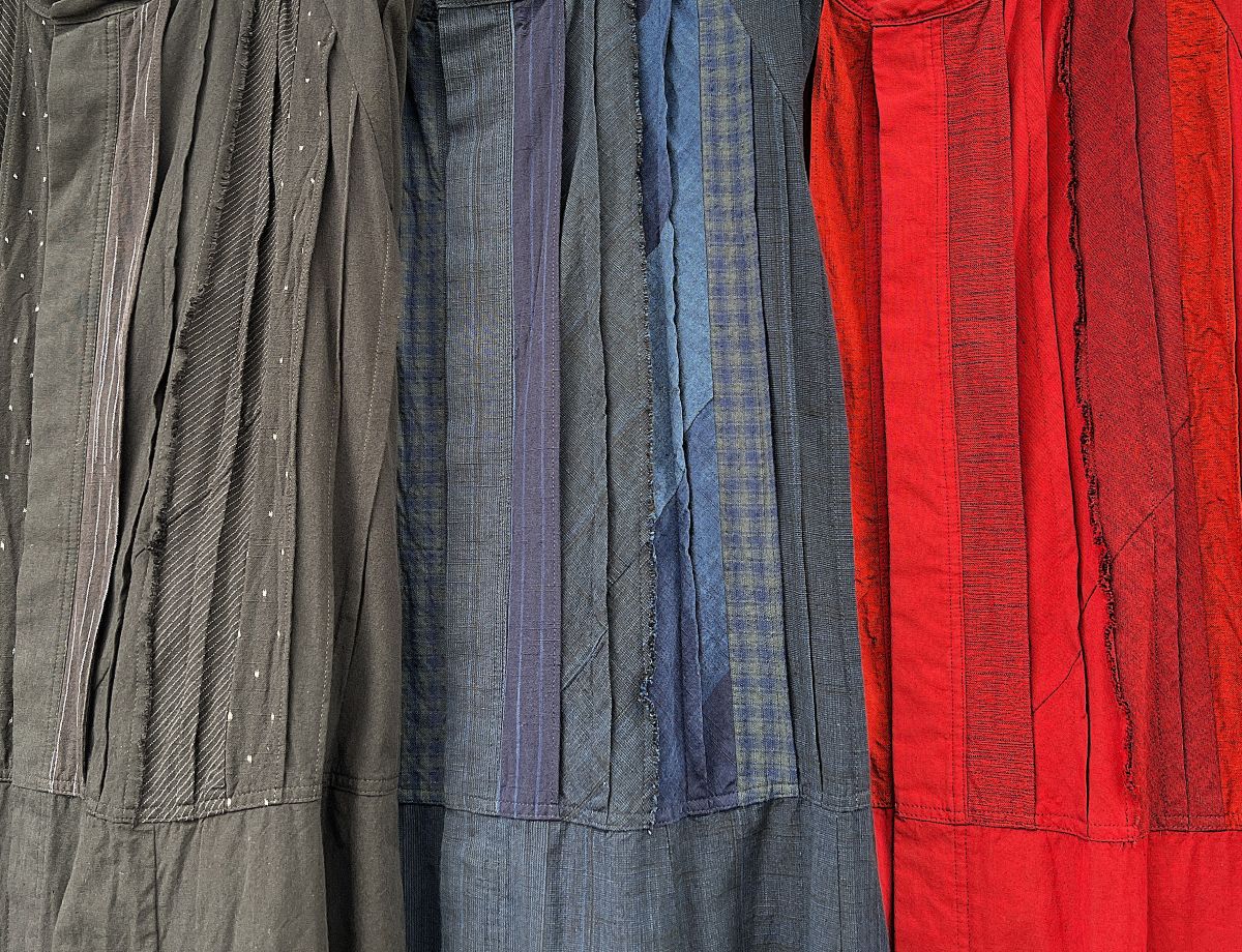 儀右ヱ門【久留米絣前開きワンピース】　２２８