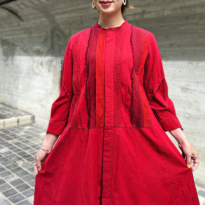 儀右ヱ門【久留米絣前開きワンピース】　２２８