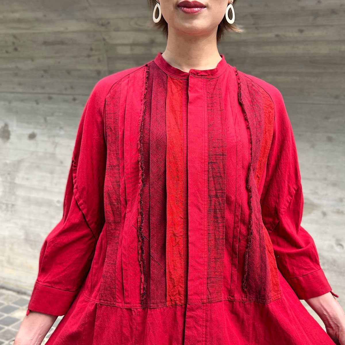 儀右ヱ門【久留米絣前開きワンピース】　２２８