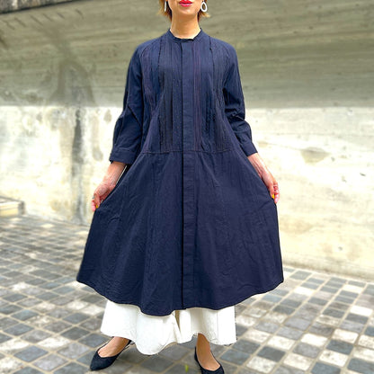 儀右ヱ門【久留米絣前開きワンピース】　２２８