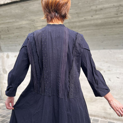 儀右ヱ門【久留米絣前開きワンピース】　２２８