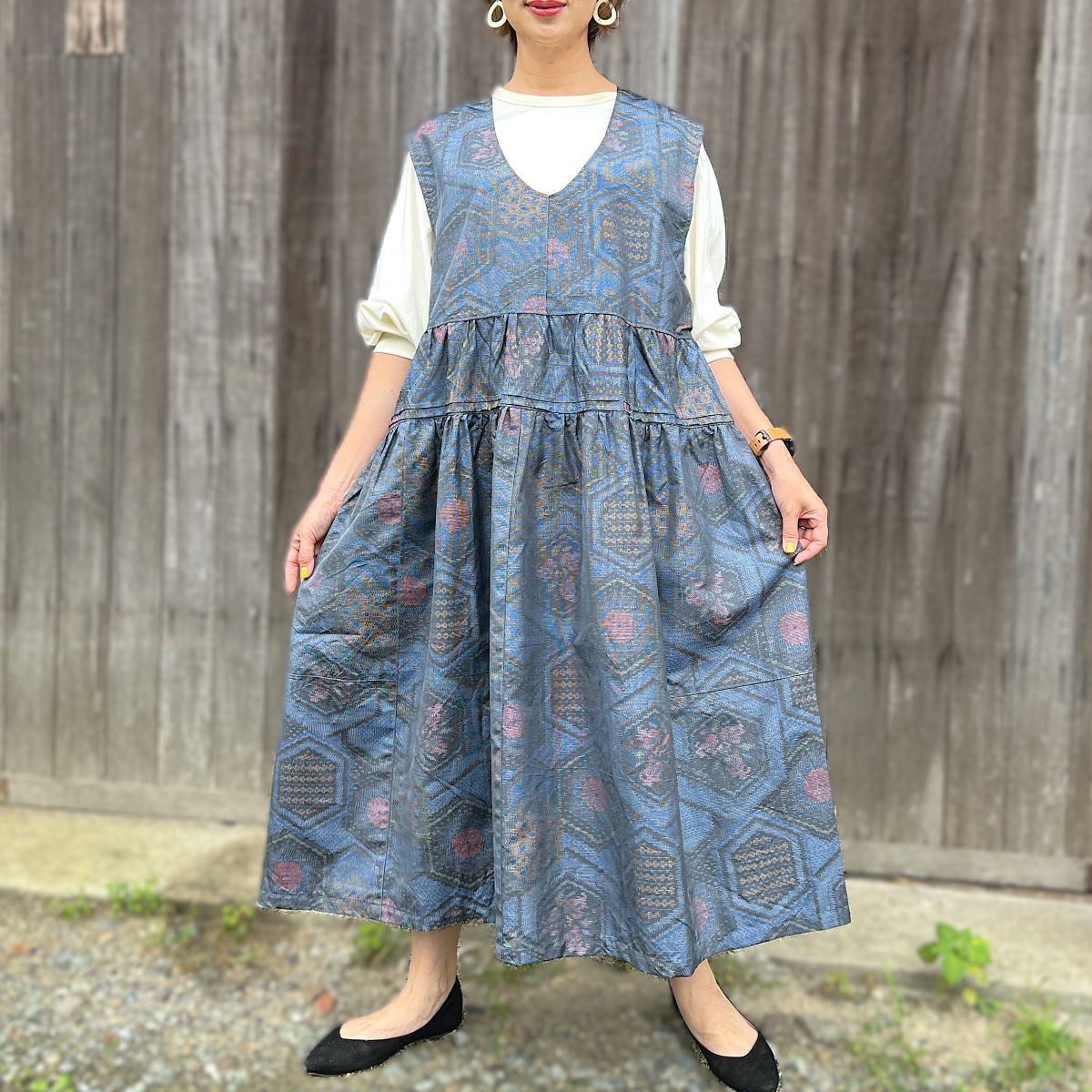 大島紬アレンジジャンパースカート】9．20．14 – こっとんコットン