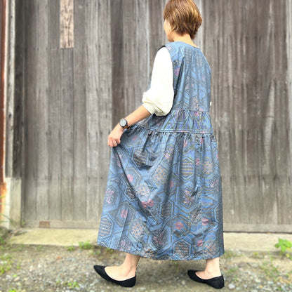 【大島紬アレンジジャンパースカート】９．２０．１４