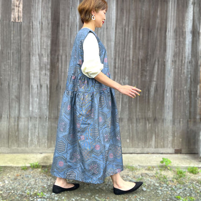 【大島紬アレンジジャンパースカート】９．２０．１４