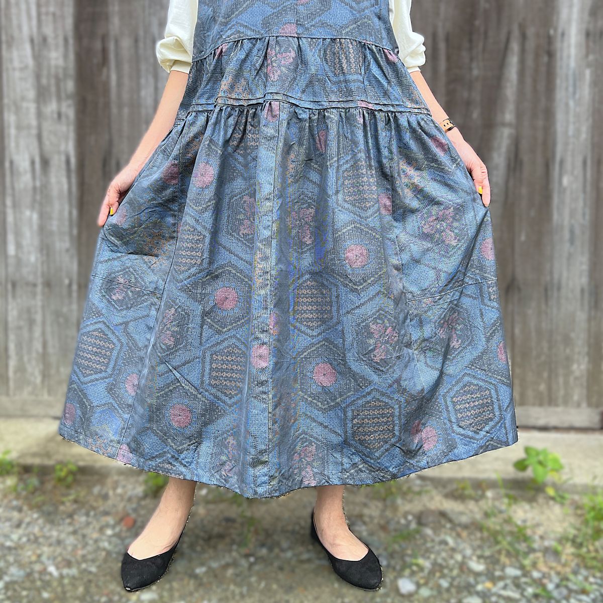 【大島紬アレンジジャンパースカート】９．２０．１４